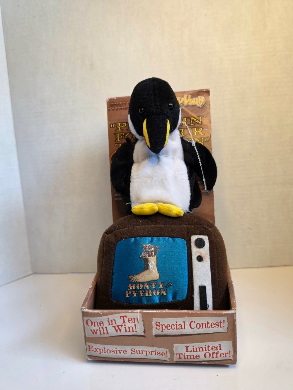 Monty Python Exploding Penguin plush toy made by Toy Vault in 2001